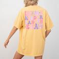 In My Kindergarten Era Teacher Kids Back To School Kinder Women's Comfort Colors T-Shirt Back Print Mustard In My Kindergarten Era Teacher Kids Back To School Kinder Women's Comfort Colors T-Shirt Back Print Mustard