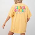 Kindergarten Team Teacher Back To School Kindergarten Squad Women's Comfort Colors T-Shirt Back Print Mustard Kindergarten Team Teacher Back To School Kindergarten Squad Women's Comfort Colors T-Shirt Back Print Mustard