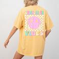 Kindergarten Vibes First Day Of School Kindergarten Teacher Women's Comfort Colors T-Shirt Back Print Mustard Kindergarten Vibes First Day Of School Kindergarten Teacher Women's Comfort Colors T-Shirt Back Print Mustard
