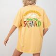 Kindergarten Zoo Field Trip Squad Matching Teacher Students Women's Comfort Colors T-Shirt Back Print Mustard