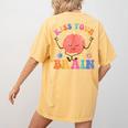 Kiss Your Brain Sped Teacher Appreciation Back To School Kid Women's Comfort Colors T-Shirt Back Print Mustard