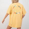 Let's Learn Today First Day Of School For Teacher Student Women's Comfort Colors T-Shirt Back Print Mustard