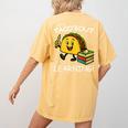 Let's Taco Bout Learning Back To School Teacher Kids Women's Comfort Colors T-Shirt Back Print Mustard