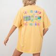 Life Is Hard Visuals Help Special Education Teacher SPED Women's Comfort Colors T-Shirt Back Print Mustard