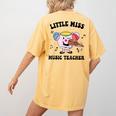 Little Miss Music Teacher Music Teacher Team Women's Comfort Colors T-Shirt Back Print Mustard Little Miss Music Teacher Music Teacher Team Women's Comfort Colors T-Shirt Back Print Mustard