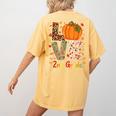 Love 2nd Grade Happy Fall Thanksgiving For 2nd Teacher For Men Women Girls Kids Women's Comfort Colors T-Shirt Back Print Mustard Love 2nd Grade Happy Fall Thanksgiving For 2nd Teacher For Men Women Girls Kids Women's Comfort Colors T-Shirt Back Print Mustard