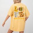 LOVE 3rd Grade Pumpkin Teacher Student Halloween Costume Women's Comfort Colors T-Shirt Back Print Mustard LOVE 3rd Grade Pumpkin Teacher Student Halloween Costume Women's Comfort Colors T-Shirt Back Print Mustard