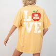 LOVE Apple 3rd Grade Teacher Student School Women's Comfort Colors T-Shirt Back Print Mustard LOVE Apple 3rd Grade Teacher Student School Women's Comfort Colors T-Shirt Back Print Mustard