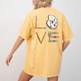 Love Art For Artist Art Teacher Women's Comfort Colors T-Shirt Back Print Mustard Love Art For Artist Art Teacher Women's Comfort Colors T-Shirt Back Print Mustard