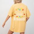 I Love My Job For All The Little Reasons Kid Daycare Teacher Women's Comfort Colors T-Shirt Back Print Mustard