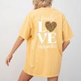 Love Leopard Print Teacher Cheetah School Inspire Teach Women's Comfort Colors T-Shirt Back Print Mustard Love Leopard Print Teacher Cheetah School Inspire Teach Women's Comfort Colors T-Shirt Back Print Mustard