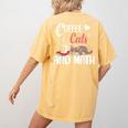 I Love Math Cats And Coffee Heart Mathematics Teacher Women's Comfort Colors T-Shirt Back Print Mustard I Love Math Cats And Coffee Heart Mathematics Teacher Women's Comfort Colors T-Shirt Back Print Mustard