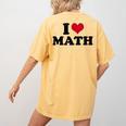 I Love Math Teacher Women's Comfort Colors T-Shirt Back Print Mustard I Love Math Teacher Women's Comfort Colors T-Shirt Back Print Mustard