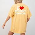 I Love Student Council Student Teacher Women's Comfort Colors T-Shirt Back Print Mustard I Love Student Council Student Teacher Women's Comfort Colors T-Shirt Back Print Mustard