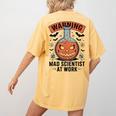 Mad Scientist Pumpkin Science Teacher Halloween Costume Kids Women's Comfort Colors T-Shirt Back Print Mustard Mad Scientist Pumpkin Science Teacher Halloween Costume Kids Women's Comfort Colors T-Shirt Back Print Mustard