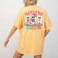 Maestra Pantasmas Conchas Teacher Mexican Halloween Women's Comfort Colors T-Shirt Back Print Mustard Maestra Pantasmas Conchas Teacher Mexican Halloween Women's Comfort Colors T-Shirt Back Print Mustard