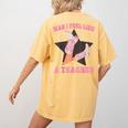 Man I Feel Like A Teacher Retro Western Country Cowgirl Women's Comfort Colors T-Shirt Back Print Mustard Man I Feel Like A Teacher Retro Western Country Cowgirl Women's Comfort Colors T-Shirt Back Print Mustard