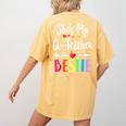 Matching Co-Teacher Best Friend She's My Bestie Work Team Women's Comfort Colors T-Shirt Back Print Mustard