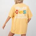 Math Problems Symbols Teacher Back To School Girl Boy Women's Comfort Colors T-Shirt Back Print Mustard