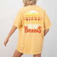 Math Teachers Love Brains Halloween Costume Zombie For Men Women Women's Comfort Colors T-Shirt Back Print Mustard