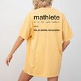 Mathlete Definition Math Math Teacher Nerd Geek Men Women Girls Kids Women's Comfort Colors T-Shirt Back Print Mustard