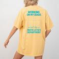 Mathletics Working On My Quads Algebra Math Teacher Women's Comfort Colors T-Shirt Back Print Mustard Mathletics Working On My Quads Algebra Math Teacher Women's Comfort Colors T-Shirt Back Print Mustard