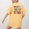 Be Merry Be Jolly Be Kind Merry Christmas Teacher Xmas PJs Women's Comfort Colors T-Shirt Back Print Mustard Be Merry Be Jolly Be Kind Merry Christmas Teacher Xmas PJs Women's Comfort Colors T-Shirt Back Print Mustard