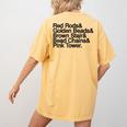 Montessori Helvetica Education Teacher Women's Comfort Colors T-Shirt Back Print Mustard