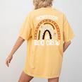Montessori Teacher Halloween Boo Rainbow Leopard Halloween Women's Comfort Colors T-Shirt Back Print Mustard Montessori Teacher Halloween Boo Rainbow Leopard Halloween Women's Comfort Colors T-Shirt Back Print Mustard