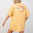 Multilingual Learner Teacher Heart Women's Comfort Colors T-Shirt Back Print Mustard Multilingual Learner Teacher Heart Women's Comfort Colors T-Shirt Back Print Mustard