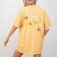 Music Note Pumpkin Fall Music Teacher Halloween Costume Women's Comfort Colors T-Shirt Back Print Mustard Music Note Pumpkin Fall Music Teacher Halloween Costume Women's Comfort Colors T-Shirt Back Print Mustard