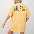 Music Teacher Tie Dye Appreciation Day Hello Back To School Men Women Women's Comfort Colors T-Shirt Back Print Mustard Music Teacher Tie Dye Appreciation Day Hello Back To School Men Women Women's Comfort Colors T-Shirt Back Print Mustard