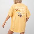 Music Teacher Women's Comfort Colors T-Shirt Back Print Mustard Music Teacher Women's Comfort Colors T-Shirt Back Print Mustard