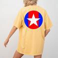 Nerdy Captain Sweatpants Retro Comic Book Fan Teacher Women's Comfort Colors T-Shirt Back Print Mustard