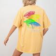 Nerdy Darwin's Finches Evolution Science Biology Teacher Women's Comfort Colors T-Shirt Back Print Mustard