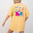 Nerdy Pythagoras Fighting Over C Squared Math Teacher Women's Comfort Colors T-Shirt Back Print Mustard