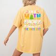 On The Nice List Christmas Math Teacher Women Men Women's Comfort Colors T-Shirt Back Print Mustard On The Nice List Christmas Math Teacher Women Men Women's Comfort Colors T-Shirt Back Print Mustard