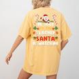 Be Nice To The Teacher Santa Is Watching Christmas Women's Comfort Colors T-Shirt Back Print Mustard Be Nice To The Teacher Santa Is Watching Christmas Women's Comfort Colors T-Shirt Back Print Mustard