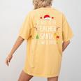 Be Nice Teacher Santa Watching Xmas School Students For Men Women Women's Comfort Colors T-Shirt Back Print Mustard Be Nice Teacher Santa Watching Xmas School Students For Men Women Women's Comfort Colors T-Shirt Back Print Mustard