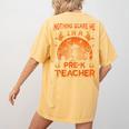 Nothing Scare Me I'm a Pre-k Teacher Matching Halloween For Men Women Women's Comfort Colors T-Shirt Back Print Mustard Nothing Scare Me I'm a Pre-k Teacher Matching Halloween For Men Women Women's Comfort Colors T-Shirt Back Print Mustard
