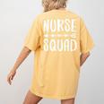 Nurse Squad Shirt Teacher Student Nursing Team For Men Women Girls Kids Women's Comfort Colors T-Shirt Back Print Mustard