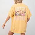 In October Pre-K Teachers Wear Pink Ribbon Breast Cancer Women's Comfort Colors T-Shirt Back Print Mustard