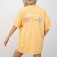 Oh Hey Pre K Student Teacher Happy First Day Back To School Women's Comfort Colors T-Shirt Back Print Mustard