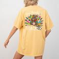 One Thankful Teacher Cute Thanksgiving Turkey School Women's Comfort Colors T-Shirt Back Print Mustard One Thankful Teacher Cute Thanksgiving Turkey School Women's Comfort Colors T-Shirt Back Print Mustard