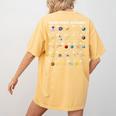 Outer Space Alphabet Kindergarten Teachers 1st Day Of School Women's Comfort Colors T-Shirt Back Print Mustard