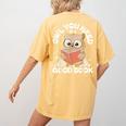 Owl You Need Is A Good Book Teacher Librarian Reading Women's Comfort Colors T-Shirt Back Print Mustard Owl You Need Is A Good Book Teacher Librarian Reading Women's Comfort Colors T-Shirt Back Print Mustard