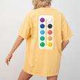 Paint Palette ArtSet Halloween Costume For Teachers Students For Men Women Kids Women's Comfort Colors T-Shirt Back Print Mustard