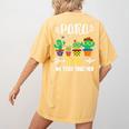 PARA Crew School Cactus Team PARA Teacher Squad For Men Women Kids Women's Comfort Colors T-Shirt Back Print Mustard