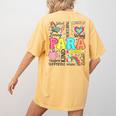 Para Paraprofessional Paraeducator Teacher Back To School Women's Comfort Colors T-Shirt Back Print Mustard