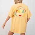 Paras Make It Possible Paraprofessional Teacher Assistant Women's Comfort Colors T-Shirt Back Print Mustard